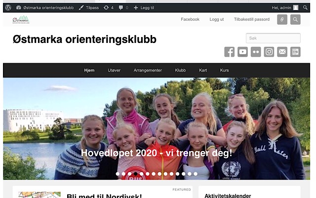 Nye nettsider for Østmarka orienteringsklubb